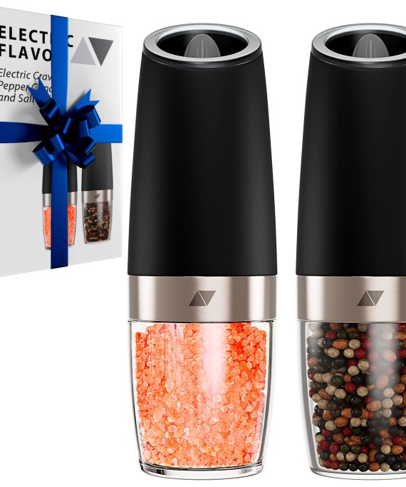 TTK Electric Gravity Salt and Pepper Grinder Set