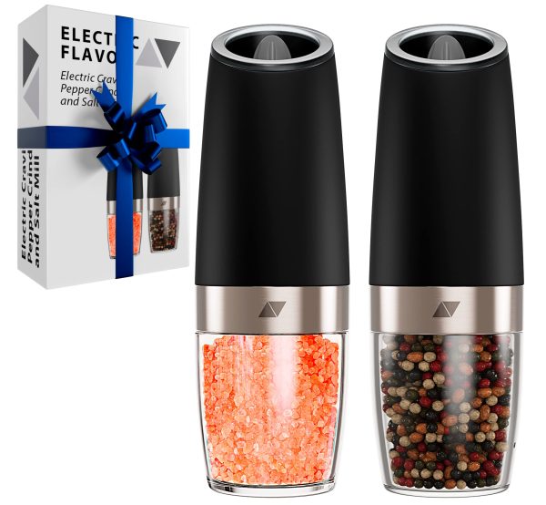 TTK Electric Gravity Salt and Pepper Grinder Set