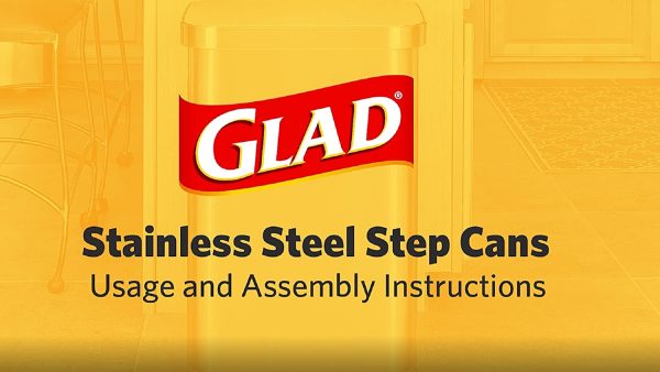 Glad Stainless Steel Step Trash Can with Clorox Odor Protection - Image 7