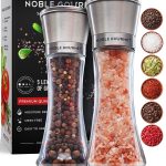 Set Salt and Pepper Grinder Pink Himalayan & Sea Salt
