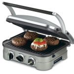 Cuisinart Griddler, Silver, Black Dials