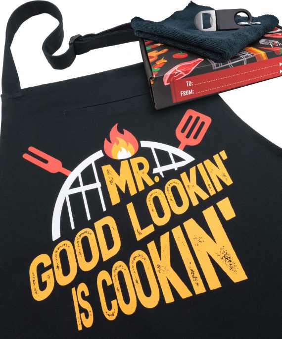 Chef Apron for Men, Cooking Apron, Funny BBQ Apron