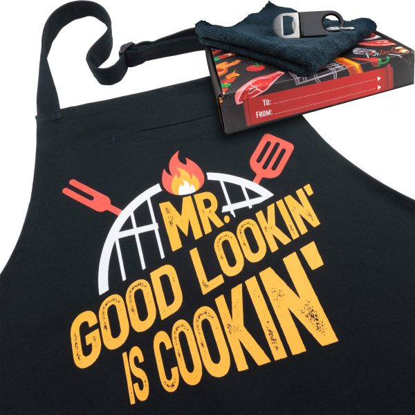 Chef Apron for Men, Cooking Apron, Funny BBQ Apron