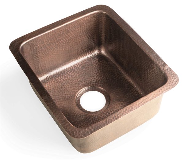 Hand Hammered Highball Bar Prep/Kitchen Sink (17 inches)