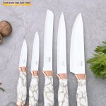 Awesome 6pcs Chef Knife Set ? White with base - Image 4