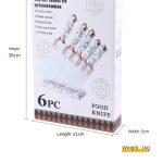 Awesome 6pcs Chef Knife Set ? White with base - Image 3
