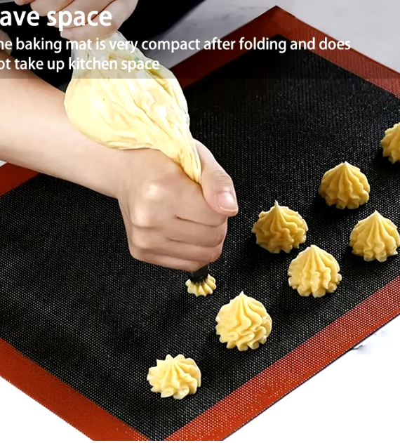 30x40cm Silicone Grill Mat featuring a breathable design for even baking and grilling, suitable for use in ovens and microwaves.