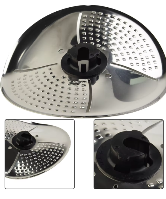 Stainless steel blade cover for Thermomix TM5, TM6, and TM31, designed to enhance sous-vide and slow cooking by preventing contact with sharp blades and ensuring even temperature distribution.