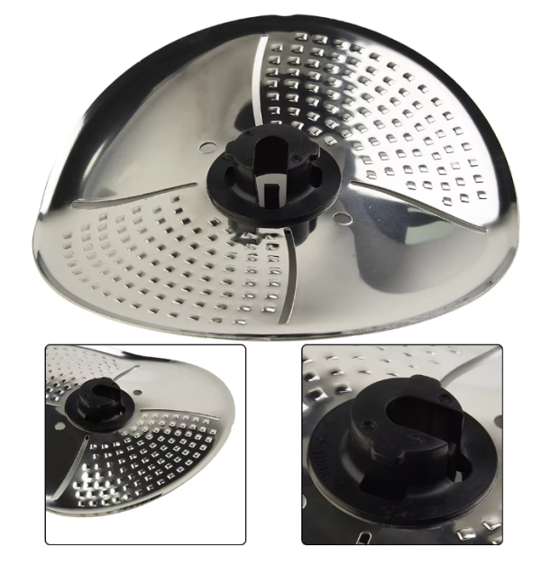 Stainless steel blade cover for Thermomix TM5, TM6, and TM31, designed to enhance sous-vide and slow cooking by preventing contact with sharp blades and ensuring even temperature distribution.