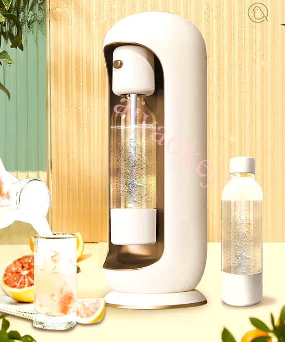 Compact DIY Sparkling Water Machine – 0.5L Twin Bottles, Ideal for Homemade Carbonated Drinks