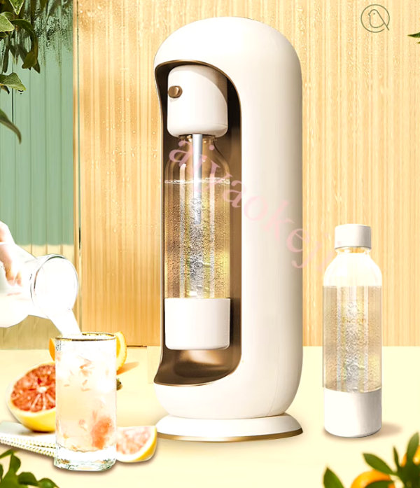 Compact DIY Sparkling Water Machine – 0.5L Twin Bottles, Ideal for Homemade Carbonated Drinks