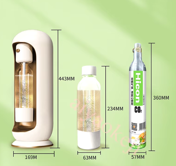Compact DIY Sparkling Water Machine – 0.5L Twin Bottles, Ideal for Homemade Carbonated Drinks - Image 2