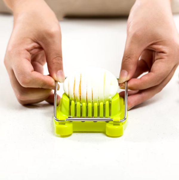 Compact Stainless Steel Egg Slicer & Fruit Chopper for Effortless Salad Prep