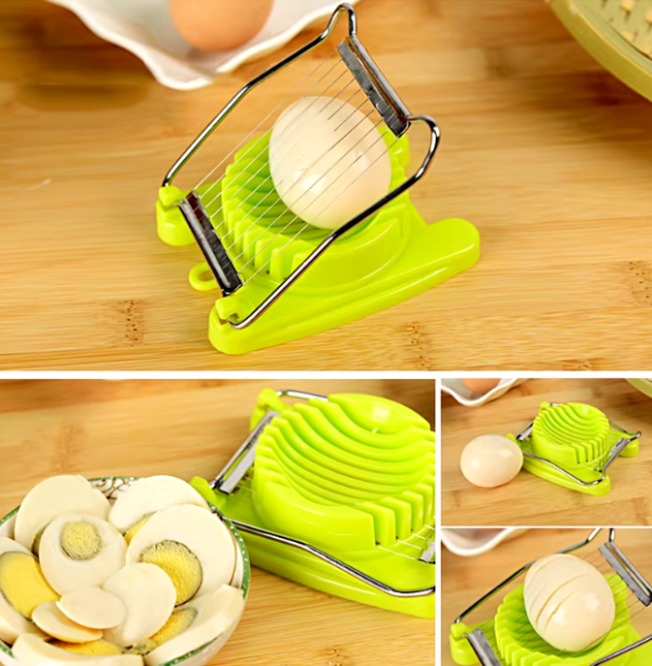Compact Stainless Steel Egg Slicer & Fruit Chopper for Effortless Salad Prep - Image 4