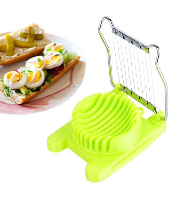 Compact Stainless Steel Egg Slicer & Fruit Chopper for Effortless Salad Prep - Image 3