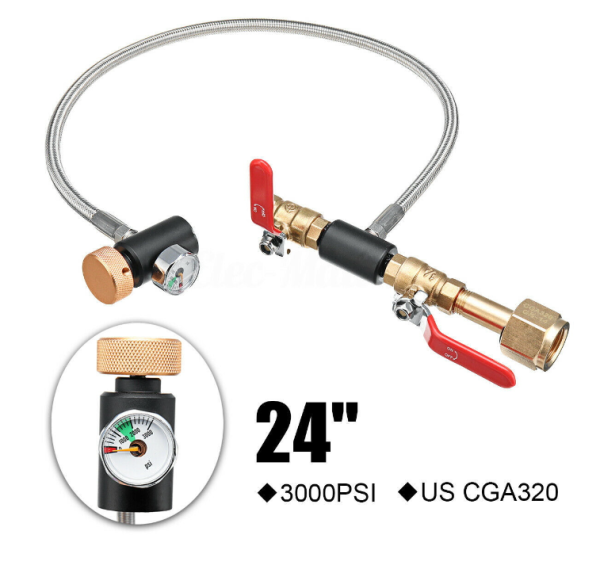 High-Pressure CO2 Refill Adapter with Gauge – Ideal for Soda Maker & Sodastream Tank Filling - Image 2