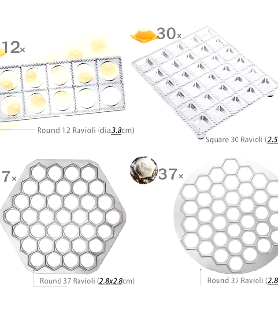 High-quality aluminum dumpling mold with quick-press design for homemade dumplings and ravioli, compact and easy to use.