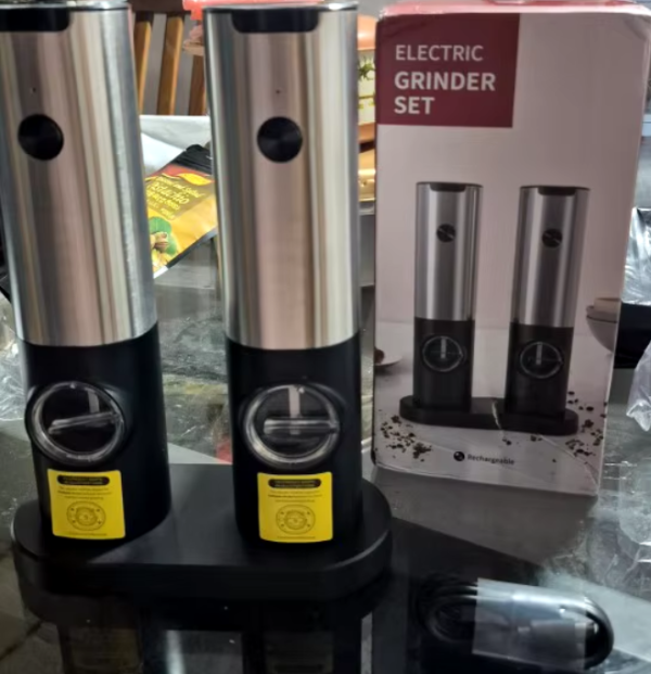 USB Rechargeable Electric Salt and Pepper Grinder for Effortless Seasoning - Image 2