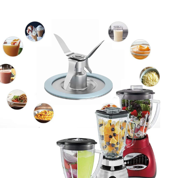 Replacement Kit for Osterizer blender featuring stainless steel blades and rubber gasket, perfect for creating smoothies and other blended foods.